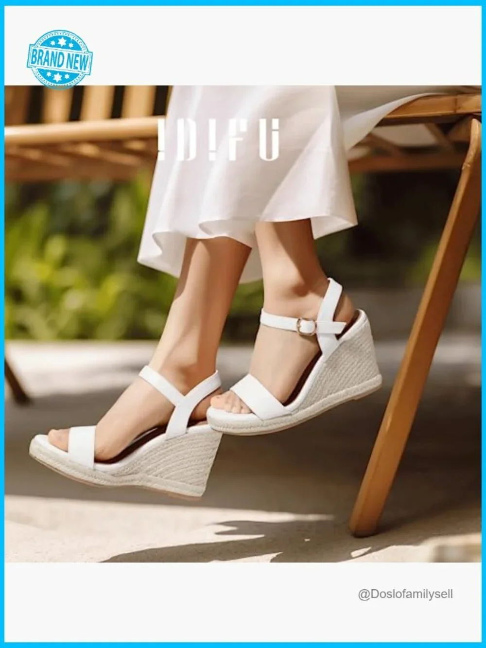 Espadrille Wedge Sandals Open Toe Platform Slingback Buckle Summer Casual Chic